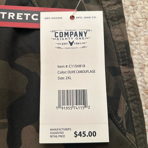 Men's Company 81 Camouflage Cargo Shorts - Size 2XL/XXL - Picture 4 of 4